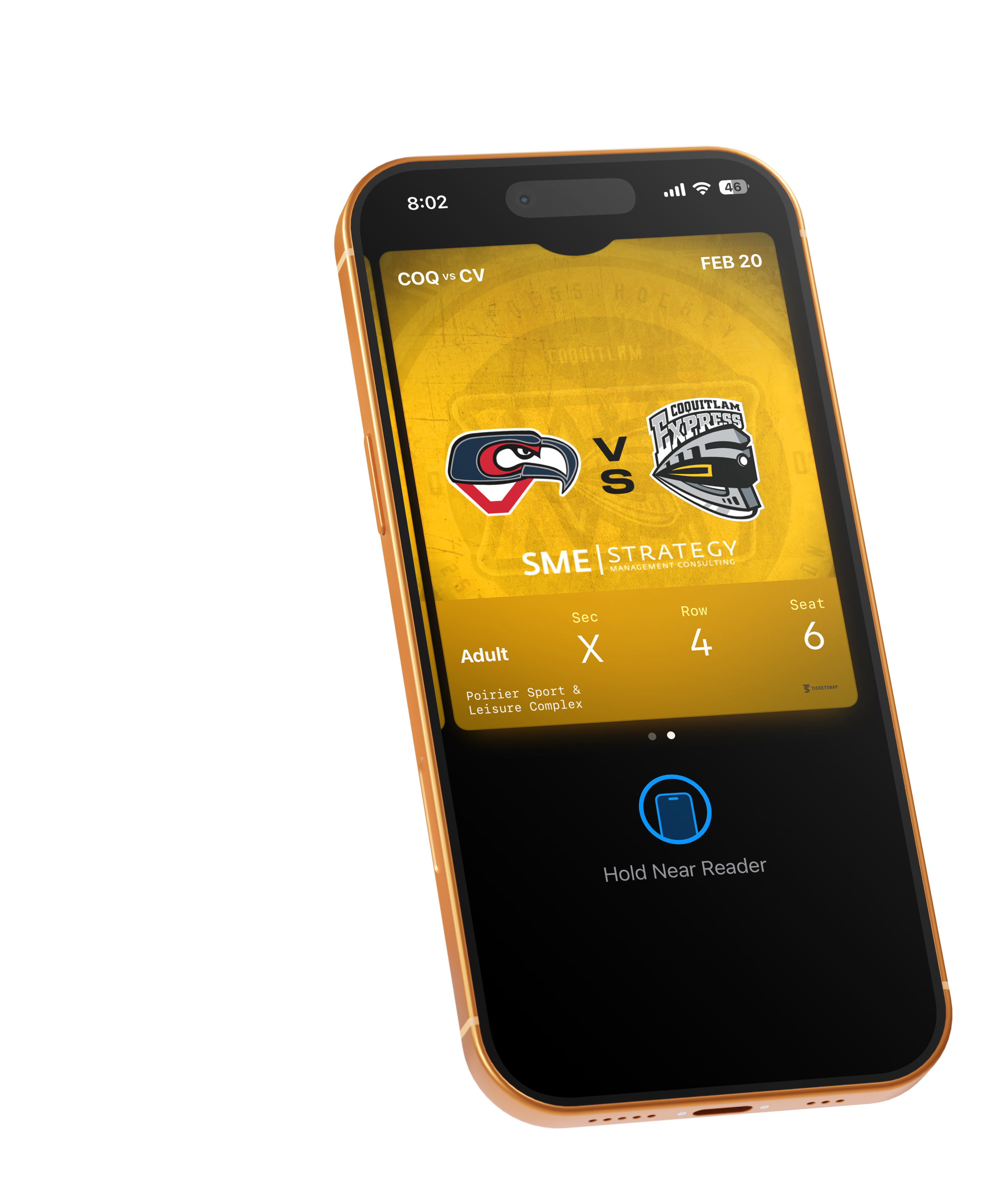 TicketSnap wallet pass on iPhone
